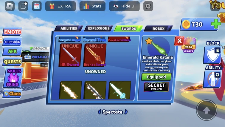 roblox blade ball sword skins