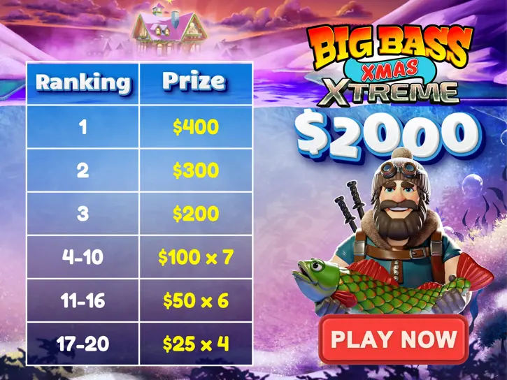 Xmas Bonanza Slot Tournament Prizes $2000 Free to Win